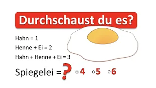 🐔🐔🐔 INTELLIGENZTEST! | Knackst du das Hühner-Rätsel? | (Mathe Rätsel Logik IQ-Test)