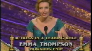 Emma Thompson winning Best Actress for Howards End