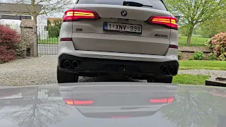 BMW F95 X5M quad tip exhaust retrofit to 2020 G05 X5-M50i