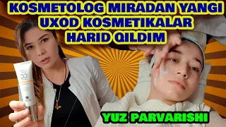 KOSMETOLOG MIRA QABULIDA YUZ PARVARISHI / YANGI KOSMETIKALAR HARID QILDIM / GIGI CREAM