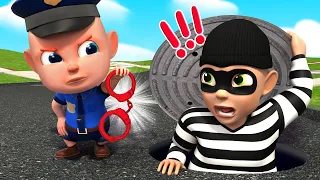 Police Officer Songs + Wheels On The Bus Go Round and Round | Rosoo Candy & Nursery Rhymes