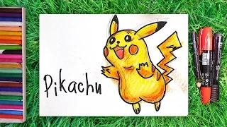 Как нарисовать Покемона Пикачу / How to draw Pokemon Pikachu / Урок рисования