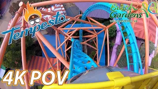 Tempesto, Premier Rides Skyrocket II | Frontseat 4K POV | Busch Gardens Williamsburg (Non-Copyright)