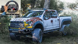 Rebuilding a HENNESSEY Velociraptor 6X6 – Forza Horizon 5 - Steering Wheel Gameplay