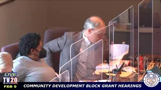 COMMUNITY DEVELOPMENT BLOCK GRANT HEARINGS, February 9, 2022.