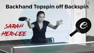 How to Play a Backhand Topspin off a Backspin Ball | Table Tennis Advanced Techniques | eBaTT