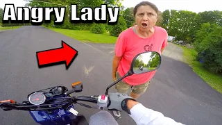 Angry Lady Vs Moped