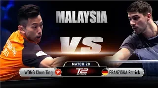 Wong Chun Ting vs Patrick Franziska | T2 Diamond Malaysia (Quarter Finals)