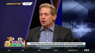 UNDISPUTED - Skip Bayless took a shot at Kendrick Perkins calls LeBron "the NBA's best athlete ever"