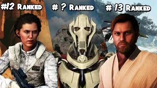 EVERY STAR WARS BATTLEFRONT 2 HERO AND VILLAIN RANKED FROM WORST TO BEST (UPDATED)