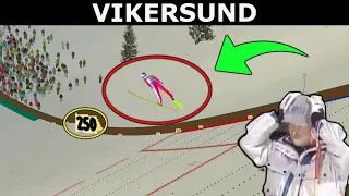 DSJ 4 Bardzo dalekie skoki, upadki VIKERSUND Puchar Legend! (kamera telewizyjna)