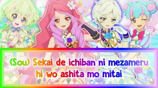 Aikatsu Stars! HD《Bon Bon Voyage》FULL LYRICS Elza, Rei, Kirara & Aria