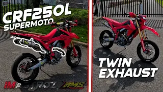 Honda CRF250L Supermoto | 🔥TWIN EXHAUST🔥 | 🔊SOUND🔊