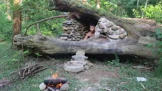 Primitive Technology: Build House in the Trunk