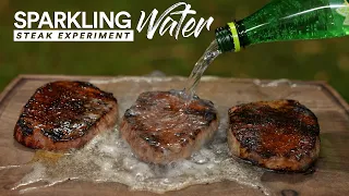 I tried SPARKLING Water on $1 Steak and this happened!