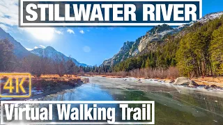 Stillwater River Trail Virtual Walk -  Virtual Walking Trails for Treadmill - Montana 4K Hike