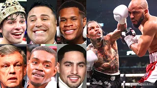 FIGHTERS & TRAINERS REACT TO TANK DAVIS KO OVER HECTOR GARCIA IN ROUND 9 - RYAN GARCIA GOES OFF!!!