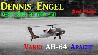 Dennis Engel flying Vario AH-64 Apache at IRCHA SCALE Contest 2016