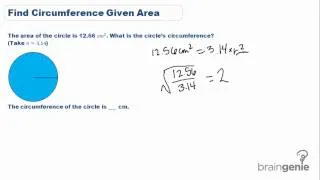 12-1 Find circumference given area