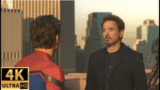 Тони Старк отчитывает человека паука 4К. Tony Stark scolds Spider-Man Возвращение домой Homecoming