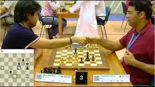 SHOCKING BLUNDER WALKING INTO A FORK!!! HIKARU NAKAMURA VS VISWANATHAN ANAND - BLITZ CHESS 2014