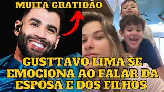 Gusttavo Lima se EMOCIONA em show ao falar de Andressa Suita e dos Filhos “Minha família”