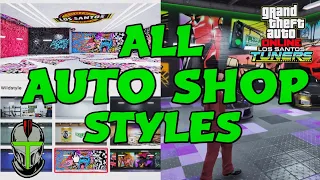 ALL AUTO SHOP STYLE INTERIORS! Los Santos Tuners DLC GTA Online!