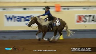 XTRA LITTLE BALOU shown by COURTNEY BATTISON   2020 AQHA World Show Am  Reining, Prelims