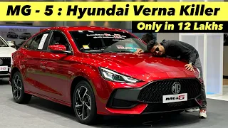 All New 2025 MG - MG 5 Sedan Here - 12 Lakhs में Top Model Automatic !! Hyundai Verna Killer !!