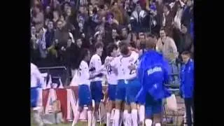 Gol del Toro Acuña.Real Zaragoza 2 Real Madrid 1 Temporada 2001-02