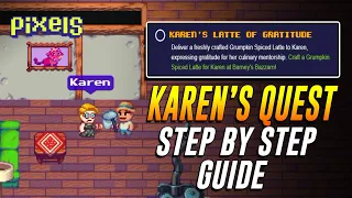 HOW TO MAKE GRUMPKIN SPICED LATTE (KAREN'S QUEST LATTE IN PIXELS ONLINE)