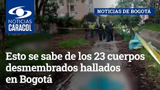 Esto se sabe de los 23 cuerpos desmembrados hallados en Bogotá