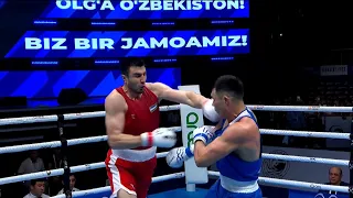 QF (92+KG) JALOLOV BAKHODIR (UZB) vs KUNKABAYEV KAMSHYBEK (KAZ)| IBA World Boxing Championships 2023