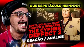 É UM ESPETÁCULO! Costa Gold - The Cypher Deffect 2 (ft. Kant, Chayco, Spinardi) [Reação/ Análise]