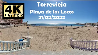 Torrevieja Spain - Walking Tour February 2022 - Playa de los Locos - Torrevieja Beach