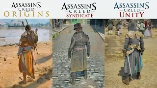 Assassin's Creed Origins vs Syndicate vs Unity - Graphics and Gameplay Comparison
