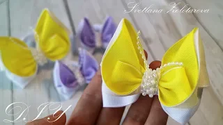 БАНТИКИ БАБОЧКИ ИЗ ЛЕНТ 🎀 Канзаши 🎀 Svetlana Zolotareva