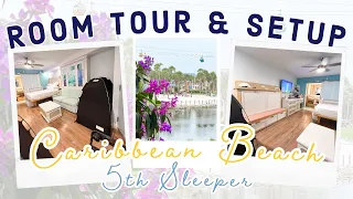 Disney's Caribbean Beach Resort 5th Sleeper Room | Disney Hotel Room Setup | Hotel with Little Kids