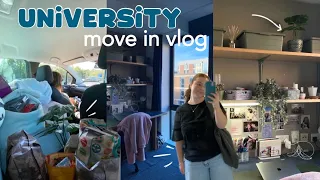 move to university with me! | unpacking, decorating + room tour