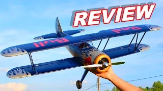 Flitework Red Bull PT-17 Stearman REVIEW - RC Biplane - TheRcSaylors