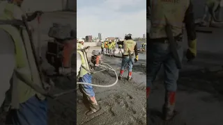 Done pouring concrete 200 yards