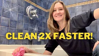 Cut Your Cleaning Time in HALF (Bathroom Speed Cleaning Hacks!)