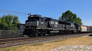 NS SD60e Leading a Freight Train in Macungie