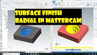 MULTITOOL MACHINING IN MASTERCAM|| TUTORIAL||Surface finish radial operation POCKET MILLING |