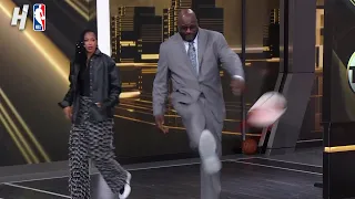 TNT Crew teaches SHAQ the behind the back move 😁