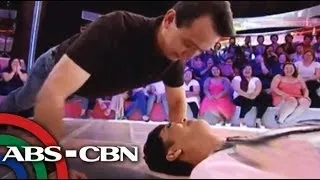 GGV: Sen. Trillanes does push-ups over Vice Ganda