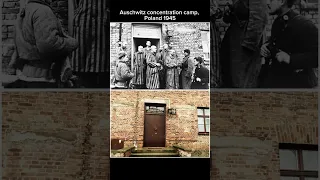 Then and now Auschwitz Poland #ww2 #history #thenandnow  #veteran #honor #shorts #viral #trending
