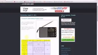 TRRS #0361- Tecsun PL-880 Hidden Features Chart