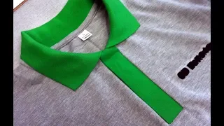 How to sew a polo shirt lacosta DIY Sewing course. Kurs szycia plisa polo koszulka z dzianiny