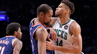 Giannis 44 Pts Forces OT! Durant Misses Winner! Middleton Ejected! 2021-22 NBA Season